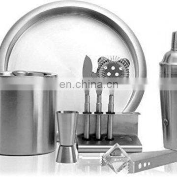 High quality stainless steel cocktail shaker set bartender set bar tool set