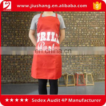 custom logo printed waterproof 100% Polyester carton work kitchen waist apron