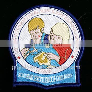 Wholesale Custom Private Woven Logo Badge for School Uniform photo-2