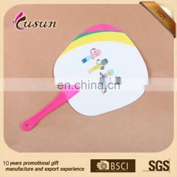 2016 hot sale promotional plastic pp fan,custom plastic hand fan