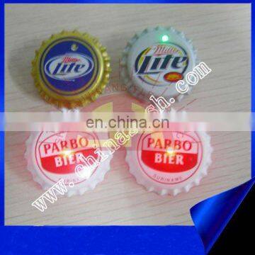 colorful beer flashing caps badge with printing logo