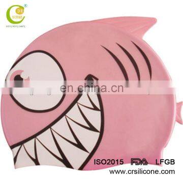 Silicone Rubber Children Swimming Cap Adult Men Women Waterproof Swim Caps photo-5