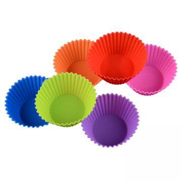 Free Sample Food Grade Silicone Muffin Cup Cake Mould Baking Mousse Pudding Mould Tool