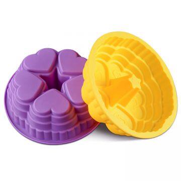 Free Sample Food Grade Silicone Cake Mould Baking Mousse Pudding Mould Tool Lover Shape