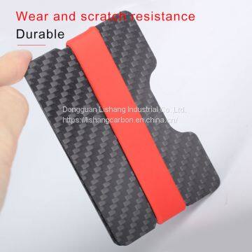 Slim Carbon Fiber Wallets RFID Blocking Credit Card Holder Money Clip photo-2