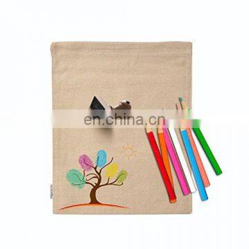 reusable foldable cotton drawstring shopping bags