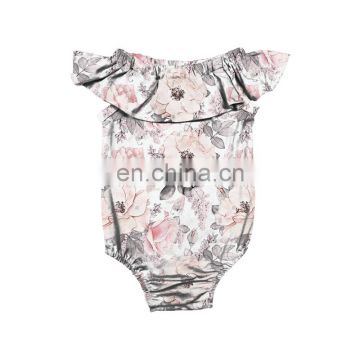 pink flower pattern Infant Toddlers Soft  Newborn Bodysuit Cute Casual Baby Girl Romper