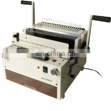 4 in 1 automatic sprial wire binding tying machines machine with comb wire 3:1 coil wire 2:1