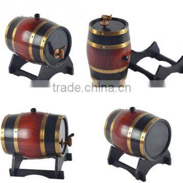 Custom Logo Vintage Wooden Wine barrels, FSC Certified Wood Barrel