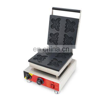 Hot selling commercial use 4 pieces butterfly shape waffle machine