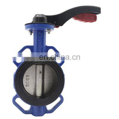 Bundor low price DN50 wafer connection 10 inch stainless steel butterfly valve