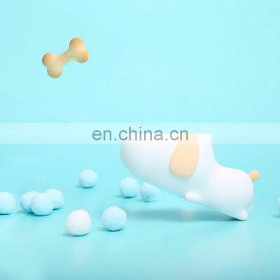 Sensor Touch Muti-colors Changing Rechargeable Kids'Silicone Puppy Beside Night Light Lamp photo-2