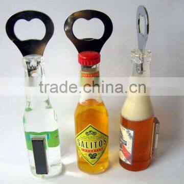 acrylic corona series bottle opener with fridge magnet