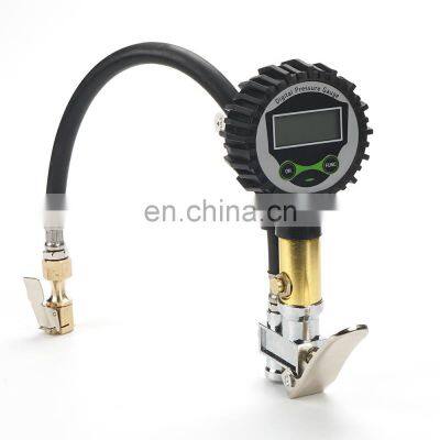 Ventable long rubber tube high precision tire pressure gauge handheld car tire pressure gauge