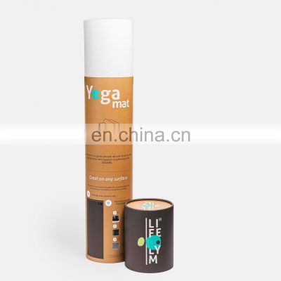 Custom Logo big and long size Yoga mat cardboard tube box packaging