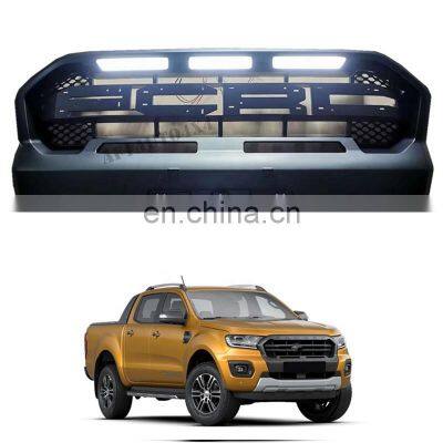 Replacement Parts Plastic Led Light Auto Front Grille Mesh Grill For RANGER T8 2018-2021