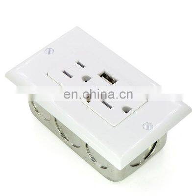 US Standard 2.1A Dual USB Plug Home charge Wall Socke outlet