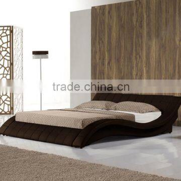 New Design Double Fancy Leather Bedroom Furniture photo-3