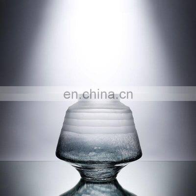 Modern Colorful Colored Transparent Crystal Glass Ornaments Simple Vase Decoration photo-2