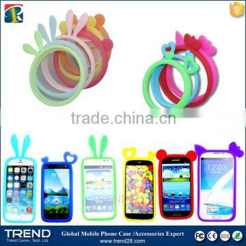 Flexible Round Design Cute Rabbit Ear Universal Silicon Bumper for Iphone 6 6s Quality Choice photo-5