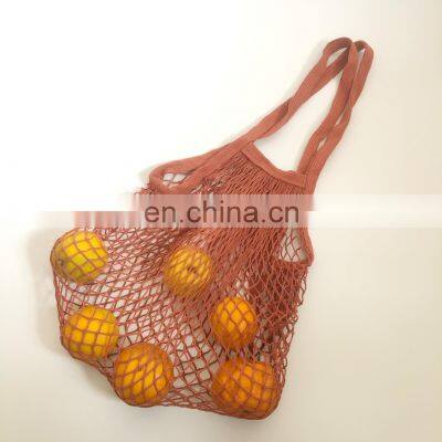 Cost Effective Custom Mesh Foldable Reusable Grocery Ladies Shoulder Hanging Food Cotton Bag photo-3
