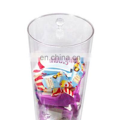 Sweets Retail Store Tall Tube Custom Acrylic Candy Dispenser With Boots