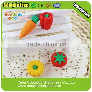 Various fruit and vegetable shape eraser