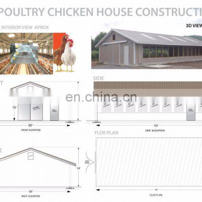 Commercial Used Steel Trusses Chicken Broiler Poultry Shed Design photo-2