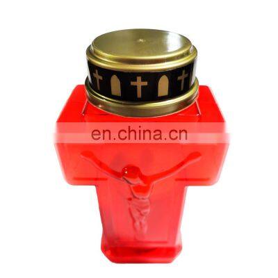 High Quality Led Flameless Graveyard Lantern Christmas Outdoor Cross Church Light for Cemetery Battery Operated Grave Candle photo-2