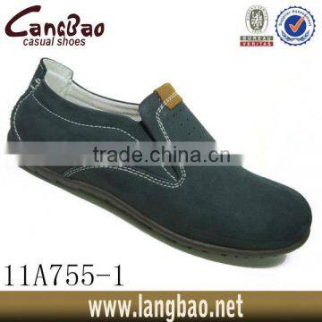 2016 Navy Factory Men Leather Loafers