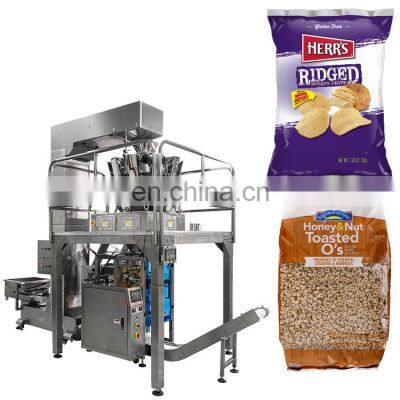 Automatic grocery food weight packing machine groundnut  almond oat chocolate bean potato crisps packing machine