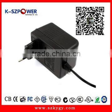 2015 K-102 YGY 100-240vac wall mount single output switching ac/ac 12V0.8A Linear power adaptor