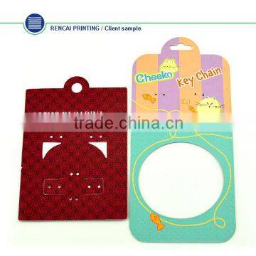 High quality fancy custom printed logo paper kids garment hang tag