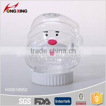 Santa Claus shaped design pet candy storage can plastic food container for houseware                        
                                                Quality Choice