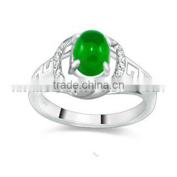 hotsales factory price jade sterling silver 925 ring