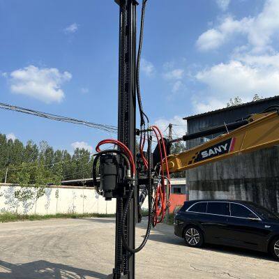 Using an Excavator to Retrofit a Rock Drilling Rig for Drilling and Blasting Holes in Rock Formations photo-2