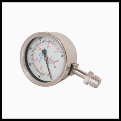 100MM radial EP class high purity clean pressure gauge 1.6FS