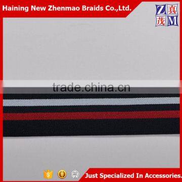 China Zhejiang Wholesale 3cm Tricolor Polyester Latex Elastic Band photo-2