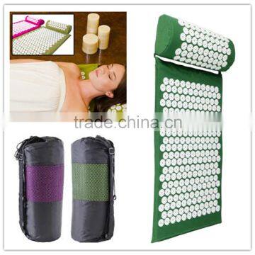 ECO friendly back pain muscle relaxation combo acupressure mat and pillow