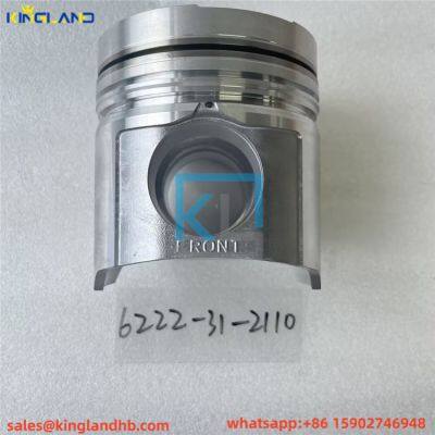 детали двигателя 6D108 Поршень 6222-31-2110 подходят для Komatsu