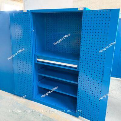 Workshop Double-door Storage Cabinet Supplier|Multi-level Tool Cabinet With Drawers Price photo-4