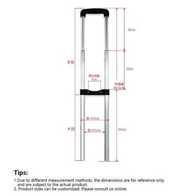 Customized Wholesale Pull Rod Accessories Luggage Telescopic Pull Rod Three Section Two Section Pull Rod Aluminum Alloy photo-4