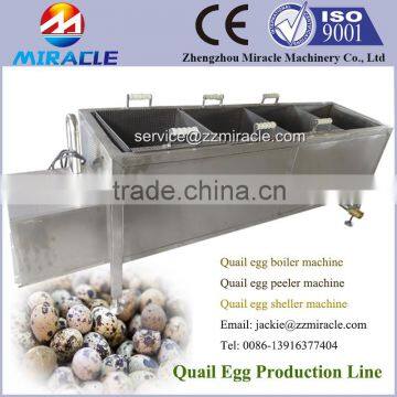 Quail egg shell cooking and peeling machine from egg process machinery