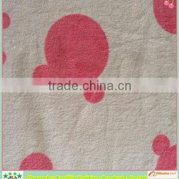 2014 China wholesale large supplier nice looking printed coral fleece fabric