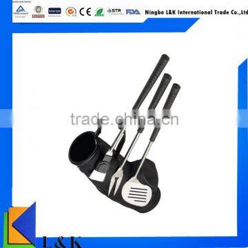 new design golf style bag bbq tool/golf bbq tool set