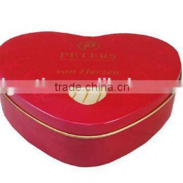 Promotional heart shape metal tin box,candy chocolate tin box,gift tin box