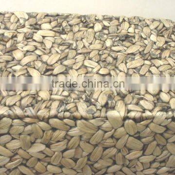 Set of 3 Water Hyacinth Baskets With Thick Handle and Seagrass Rim photo-4