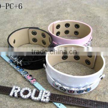 Adjustable 30 MM Width Nice PU Leather Wrist Bands Bracelets Hot Selling