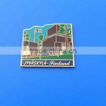 Finland tourist typical buildings metal Epoxy Fridge Magnet