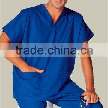 Customized High Quality Navy Hospital Scrubs , Uniform Manufacturer With Polyester/cotton Material photo-3